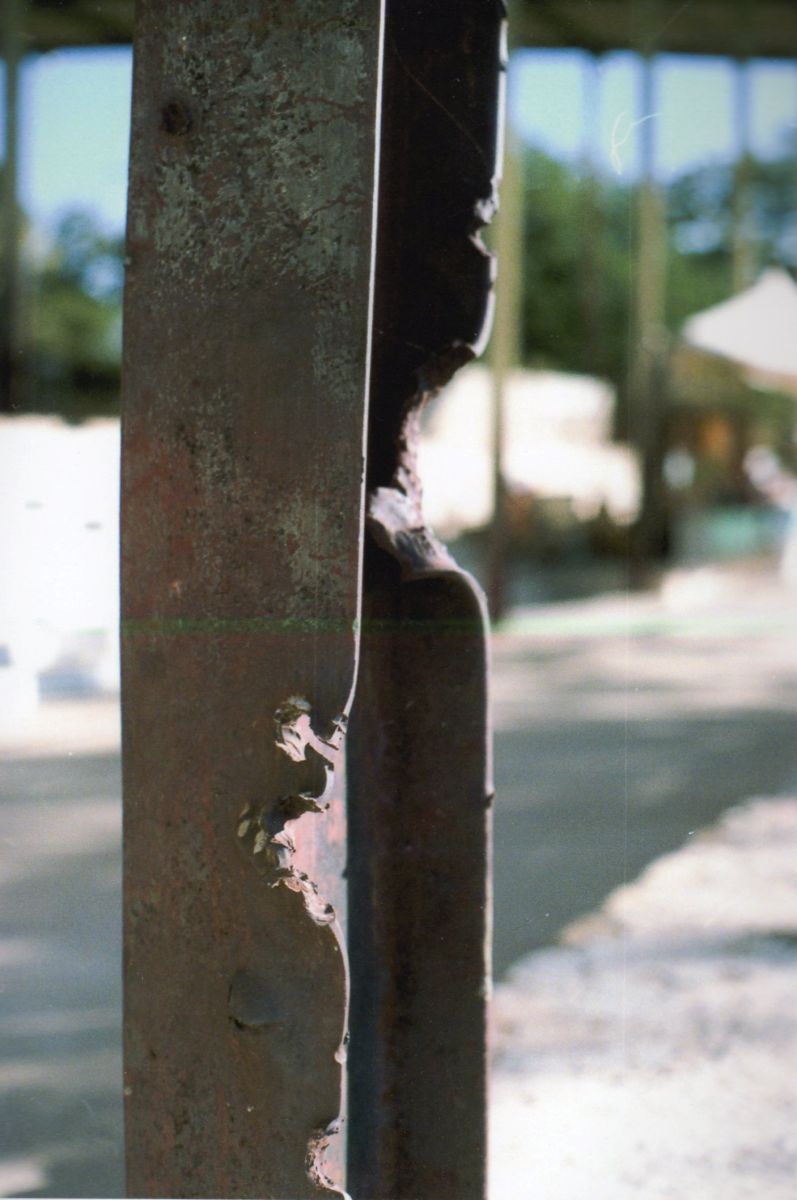 Battle damage on Mandalay Hill