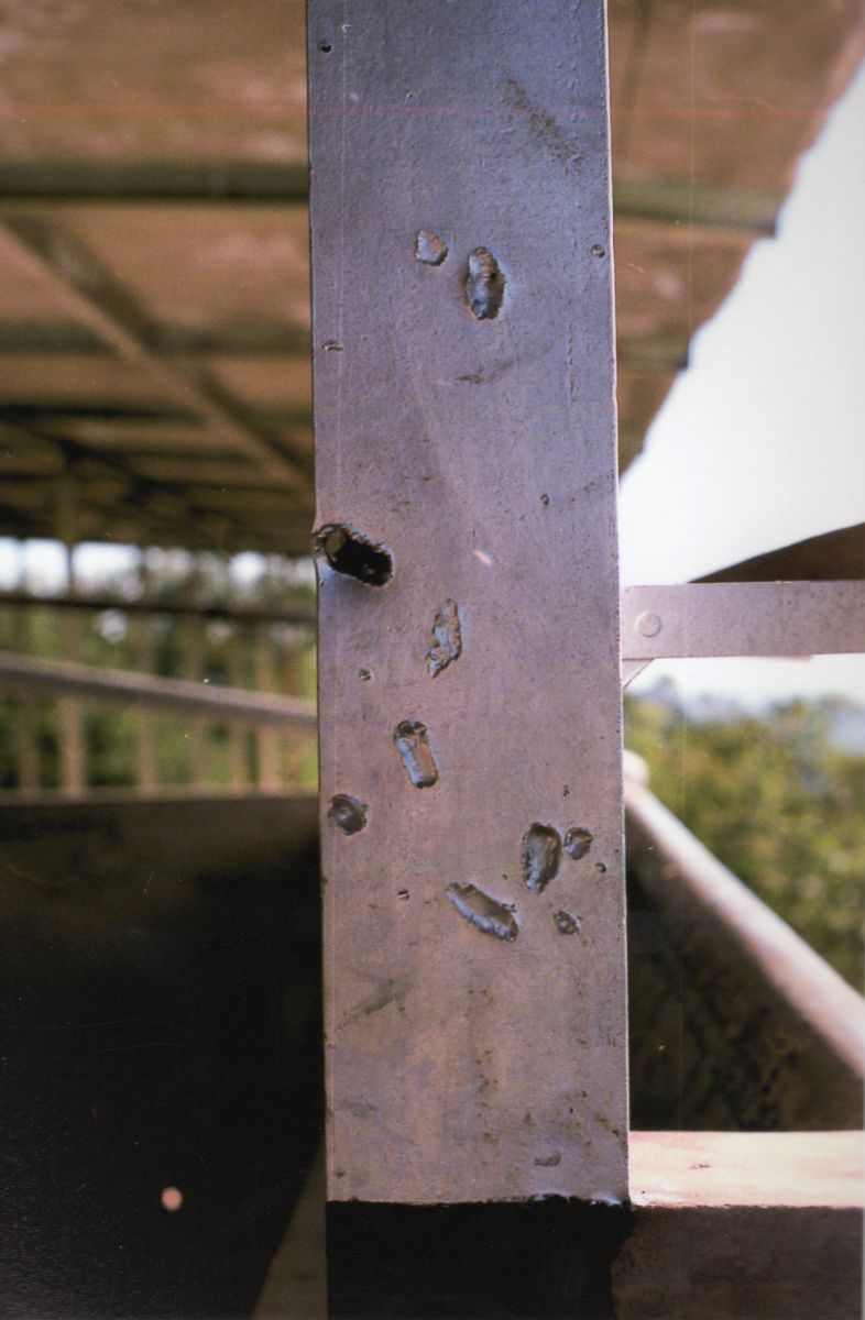 Battle damage on Mandalay Hill