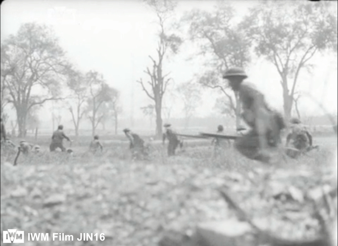 'D' Company, 8th/12th F.F. Regiment move up to attack Fort Dufferin, 10th March 1945